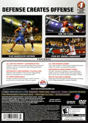 NCAA March Madness 06 box cover back